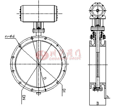 氣動(dòng)通風(fēng)蝶閥-圖紙