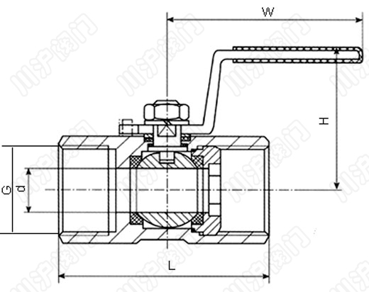 一片式球閥結(jié)構圖