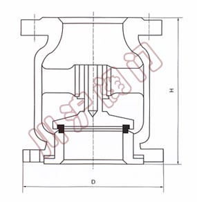 H42W、H42H_立式止回閥_結構圖_上海閥門廠