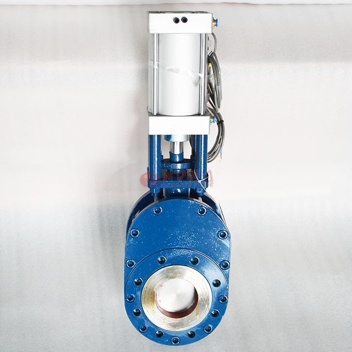 雙閘板氣動(dòng)閘閥實(shí)物圖